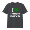 I Heart Irish Boys T Shirt Love Trendy Y2K St Patricks Day Lucky Slogan vintage Washed Soft Slightly Casual designer clothes