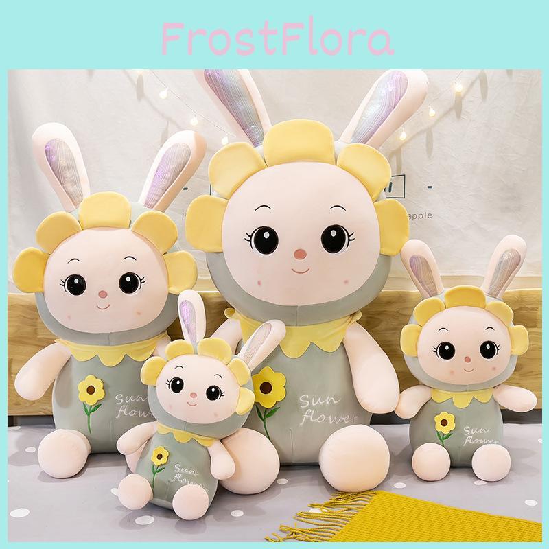 Plush Rabbit Sunflower Toy Cartoon Animal Stuffed Doll Cute Kids Gift Birthday