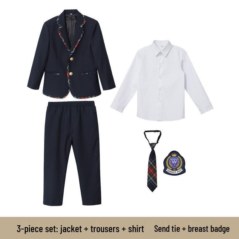 Children's British-Style School Uniform: Spring/Autumn Kindergarten & Primary Performance Formal Wear Set
