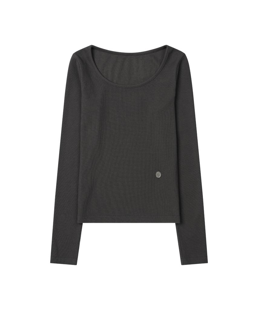 Ledeoli Scoop Neck Ribbed Long Sleeve [3 Colors]