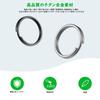 TISUR Titanium Keychain Ring Double Ring Thin Jump Ring Key