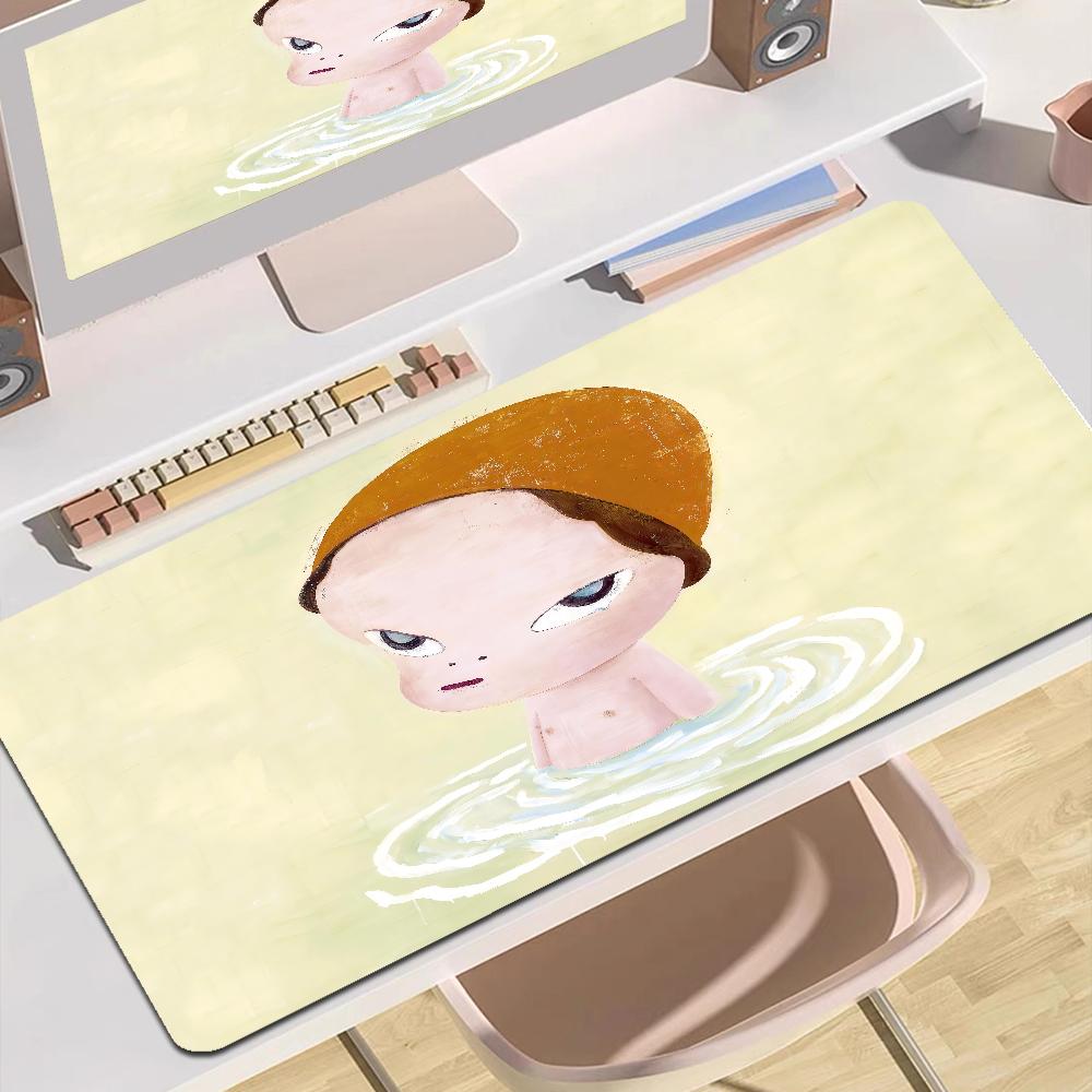 

Yoshitomo Nara Девочка Коврик Уникальный Настольный Коврик Игровой Коврик для Мыши Размер Для Большой Края Блокировка Игровой Коврик для Клавиатуры Square 10x10cm