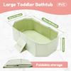 Foldable Baby Bathtub Portable Toddler Bathtub Shower Basin 2 Color Safe and Secure Thermal Bath Barrel for Children