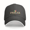 Italia Emblem Baseball Cap Unisex Polyester Outdoor Casual Sports Snapback Hat