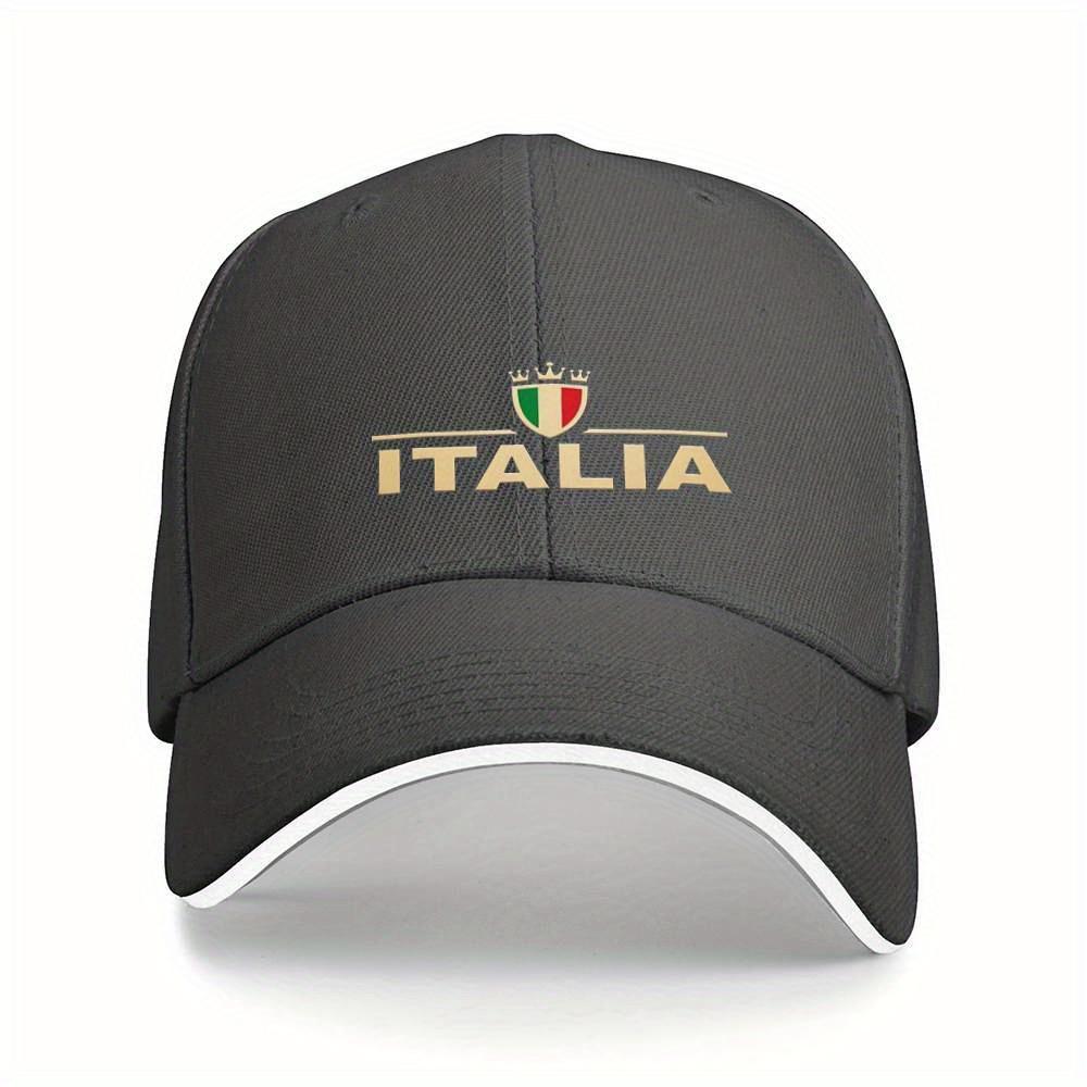 Italia Emblem Baseball Cap Unisex Polyester Outdoor Casual Sports Snapback Hat