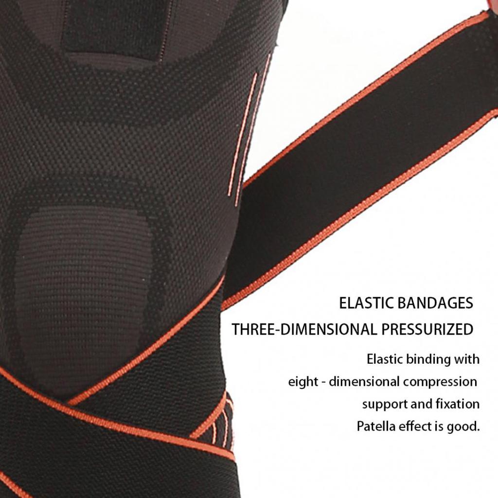Kniebandage zum Stützen beim Laufen und Radfahren, rutschfest, elastische Kompressions-Kniemanschette