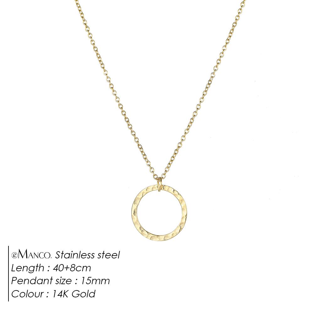 eManco Statement Necklace Women Dainty Stainless Steel Necklace Choker Pendant Necklace Fashion Jewelry