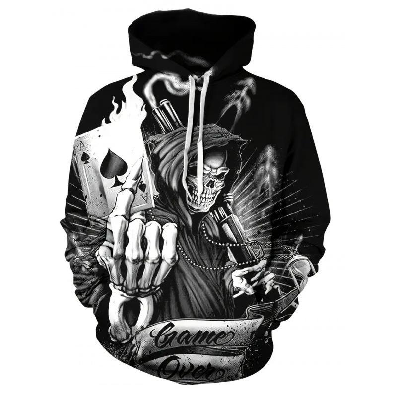 2025 Men's Autumn/Winter Bestseller Halloween 3D Print Hooded Sweatshirt