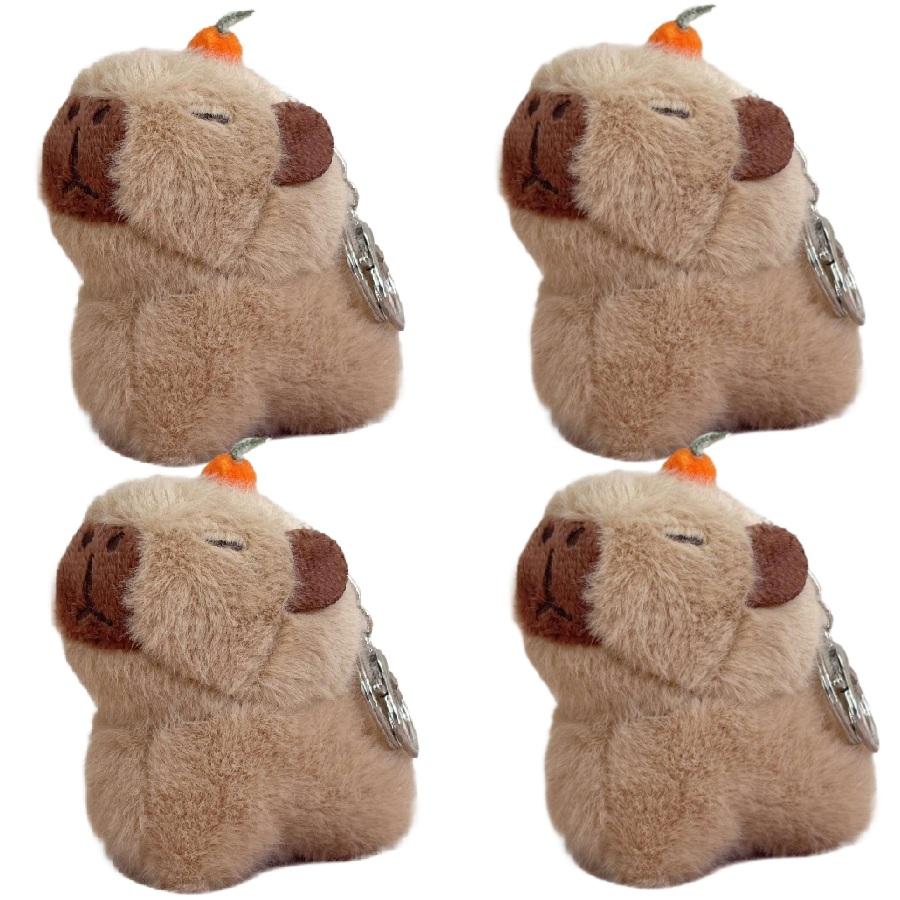 Kapybara plyšový prívesok na kľúče Capibara plyšová hračka prívesok Kawaii taška kľúčenka roztomilé plyšové zvieratká bábiky dekorácia auta vianočný darček