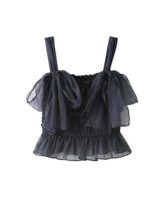 

Женский топ-бюстье с рюшами и лентой Snidel SWFB242095 DNVY