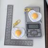 Love Heart Fried Egg Keychain - Cute, Funny Pendant for Backpack, Couple or Best Friend Gift