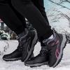 Men's and women's large size winter warm fur one snow boots padded lining ankle boots non-slip hiking sports cotton boots
