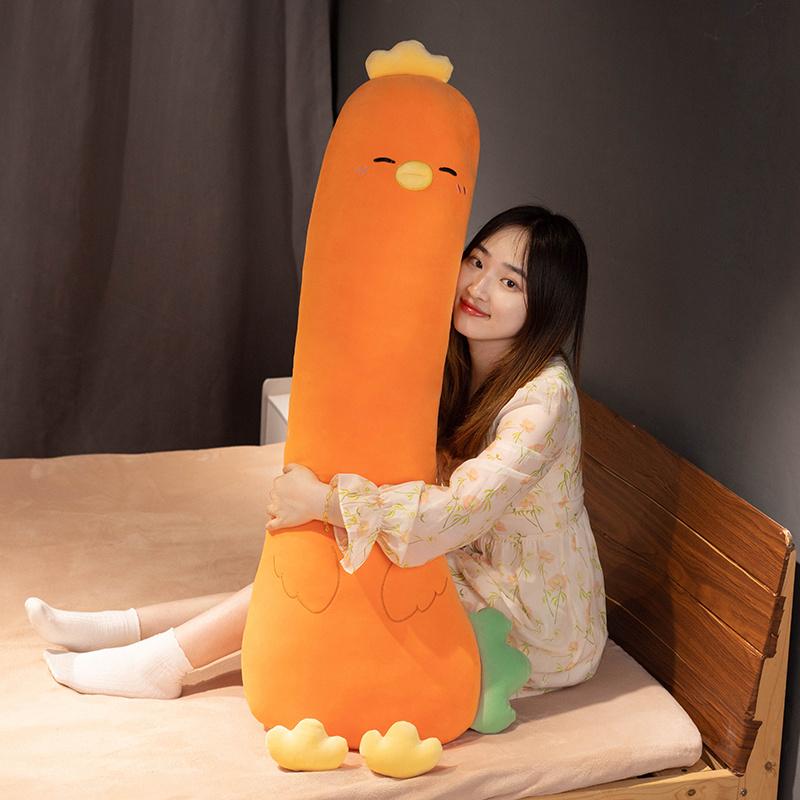70cm-120cm Long Giant Soft Stuffed Plants Vegetables Mushroom Eggplant Broccoli Carrot Cosplay Chicken Toys Room Sofa Decor