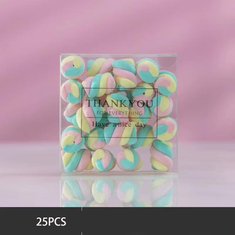 5pcs Simulation Marshmallow Flat Back Cabochon Fake Candy Arfiticial Food Dessert Decor Life Like Home Decoration High Quality