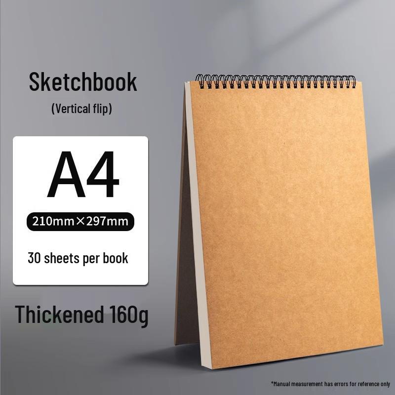 Compact Thickened Hardcover Spiral Sketchbook for Art & Primary Students, 32k Quick Sketch Drawing Book.