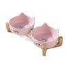 Cute Cat High Foot Bowl Prevent Tipping Dog Food Feeding Basin Pet Bowl  Neck Protection