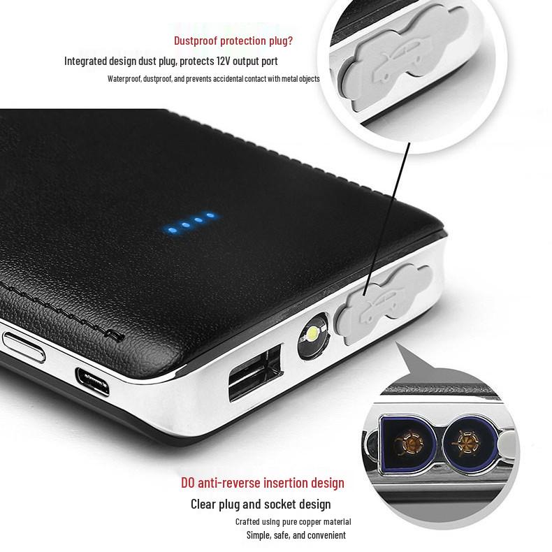 Portable 12V Car Jump Starter Power Bank – High-Capacity Emergency Battery Booster