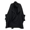 Yohji Yamamoto POUR HOMME 22AW HE-C09-100 Black Drape Coat coat 2 blackUsed