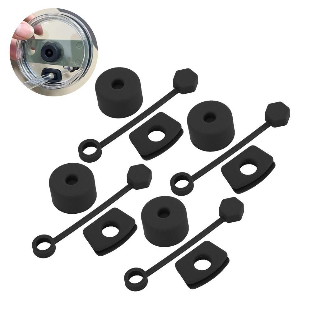 4pcs Silicone Tumbler Accessories Leak Prevention Leak Stopper Plug Spill Proof Stopper Set Home
