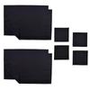 STYLE Decor 2-Piece Set: Four 100% Cotton Placemats and Four 100% Cotton Coasters. Perfect for Dining Tables, Parties, and Table Coordination. Black.