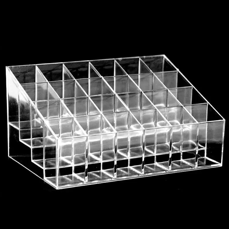 Household Transparent Lipstick Storage Rack Organizing Box Plastic Desktop Lipstick Sorting Rack Cosmetics Storage Box