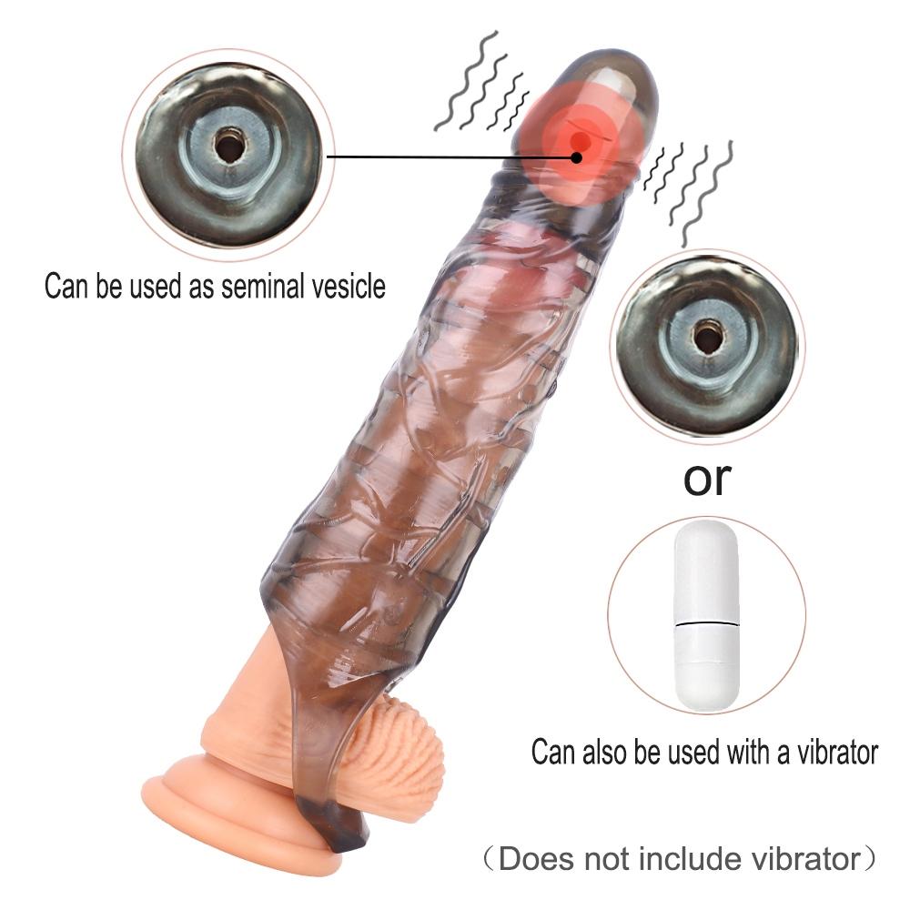 MoDi Penis Extender Sleeve Reusable Dildo Cover Delay Ejaculation Penis Massage Erotic Toys
