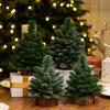 User Friendly Tabletop Christmas Tree Wood And Plastic Scandinavian Style Holiday Centerpieces For Home Or Office