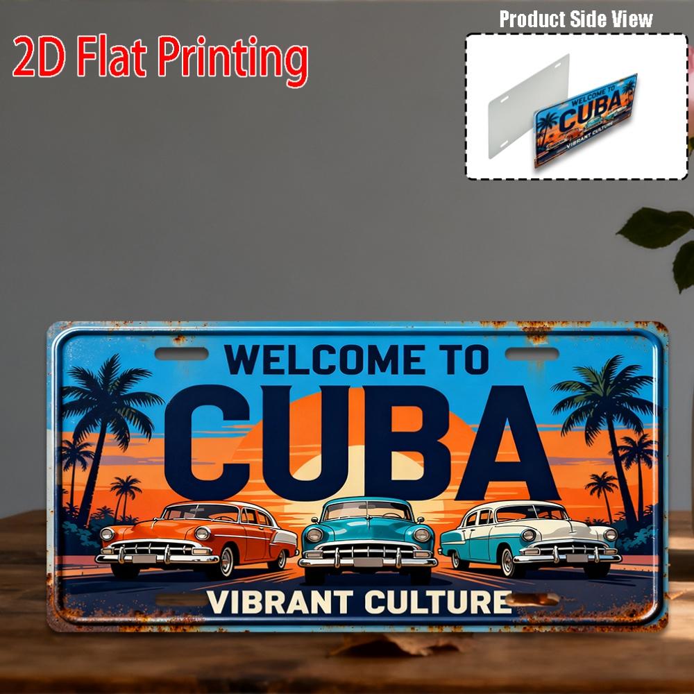 D Flat SurfaceSurface Printing SinglePiece Vintage Aluminum Sign for Decoration Solely Outdoor Plaque And Wall Decoration
