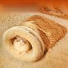 Cozy Enclosed Cat Nest Winter Warm Rabbit Fur Sleeping Bag Bed Safe Hideaway for Indoor Pets