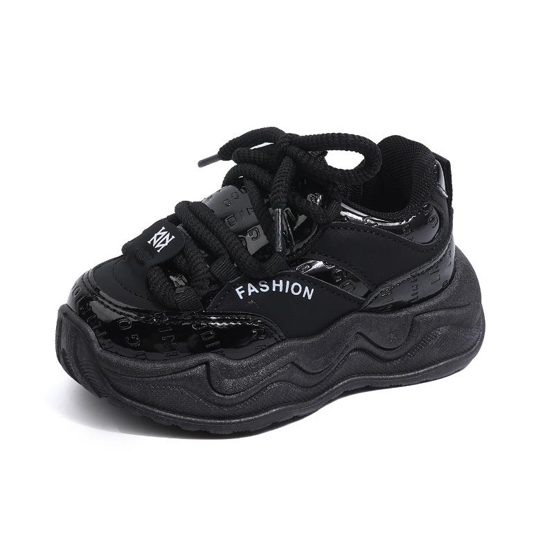 Children's sports shoes 2025 autumn new boys solid-soled trendy shoes girls soft-soled dad shoes baby casual shoes