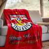 Custom Name RB Leipzig Soccer Team Throw Blanket - Perfect for Couch, Bed, Office, and outdoor Travel - Ideal Gift for Christmas & Holidays