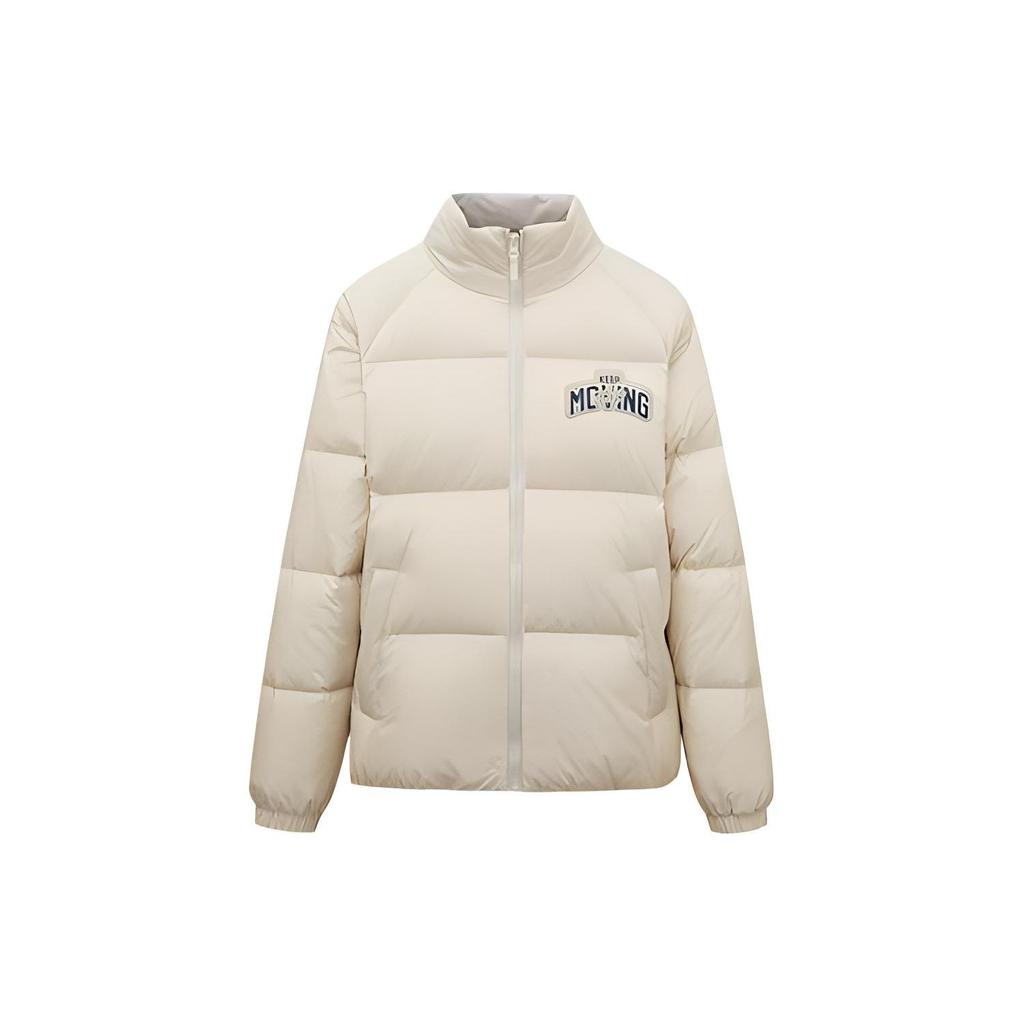 Anta Life Series Logo Print Pattern Zipper Warm Thick Down Jacket Men Outerwear Wood-Color 152248902-2