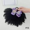 2pcs/ Luxury Kids Hair Buns Kids Afro Puff Soft Like Natural Human Hair Hand Feel Marley Kinky Bulk for Hair Girl with Elastic