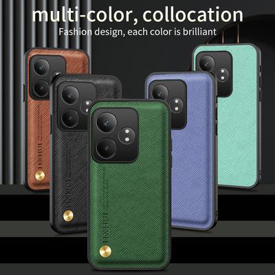 Luxury Genuine Classic Leather Texture Case for Realme GT 6T 6 Fusion Ultra Protective Cover Lightweight Protector Full Protective Cover