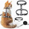 KOOLTAIL Cat Harness and Leash Set Escape Proof with Cat Airtag Holder Collars (3 In 1), Comfortable Lightweight Adjustable Kitten Harness for Small