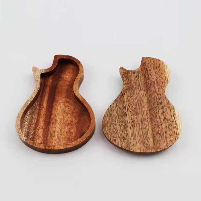 Wooden Guitar Picks Box Guitar Pick Storage Box Holder Plectrum Container No Guitar Picks Included