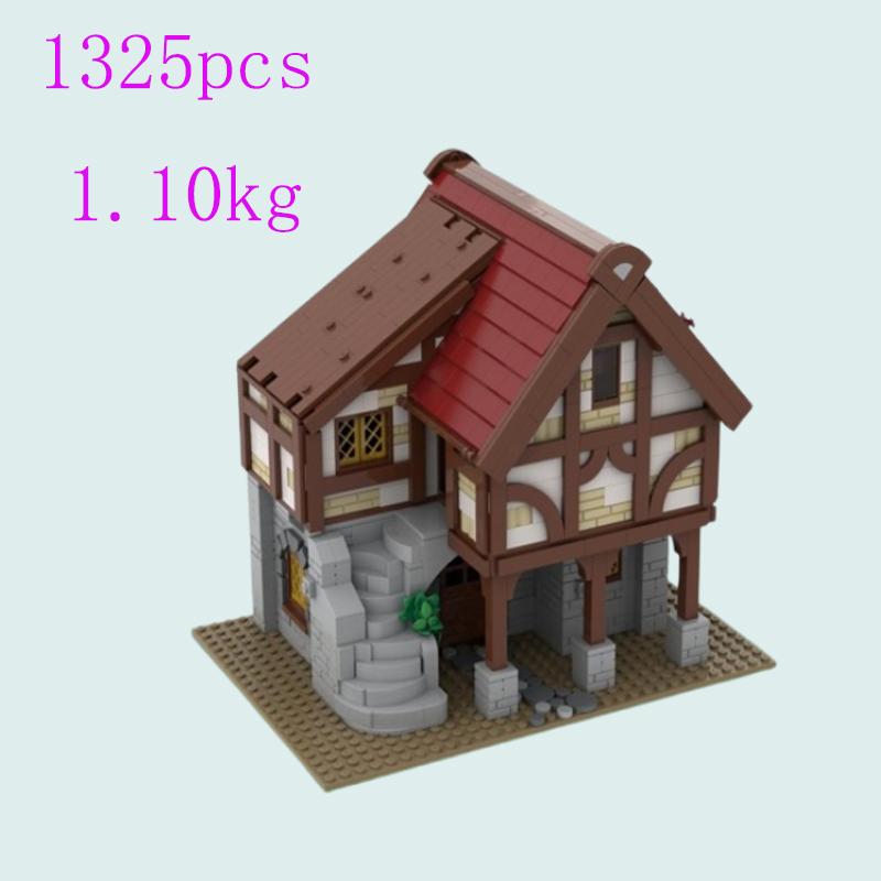 

Spot small particle assembly building blocks MOC-155425 1325pcs medieval creative building village house educational toy buildin PDF Guide by Email