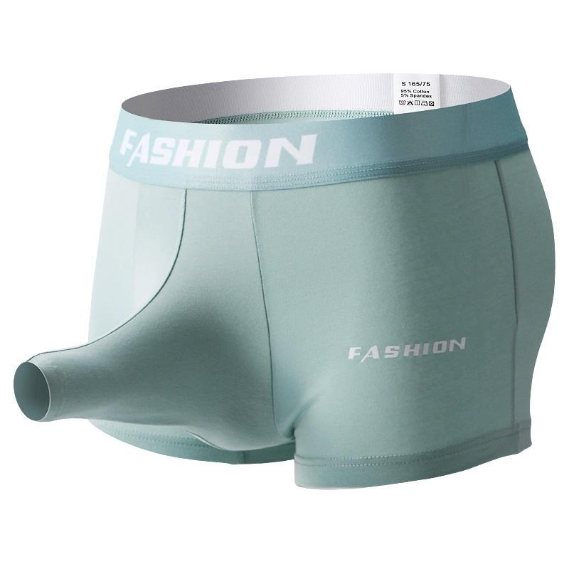 1 szt. Męskie majtki bokserki bawełniane oddychające ze średnim stanem bielizna z wybrzuszeniem szorty Cuecas otwarty nos słonia