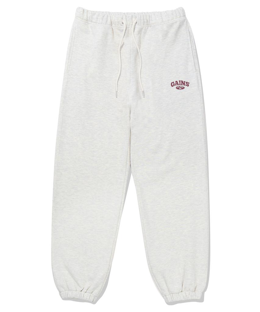 GAINSBORO Golden Logo Jogger Pants_Oatmeal