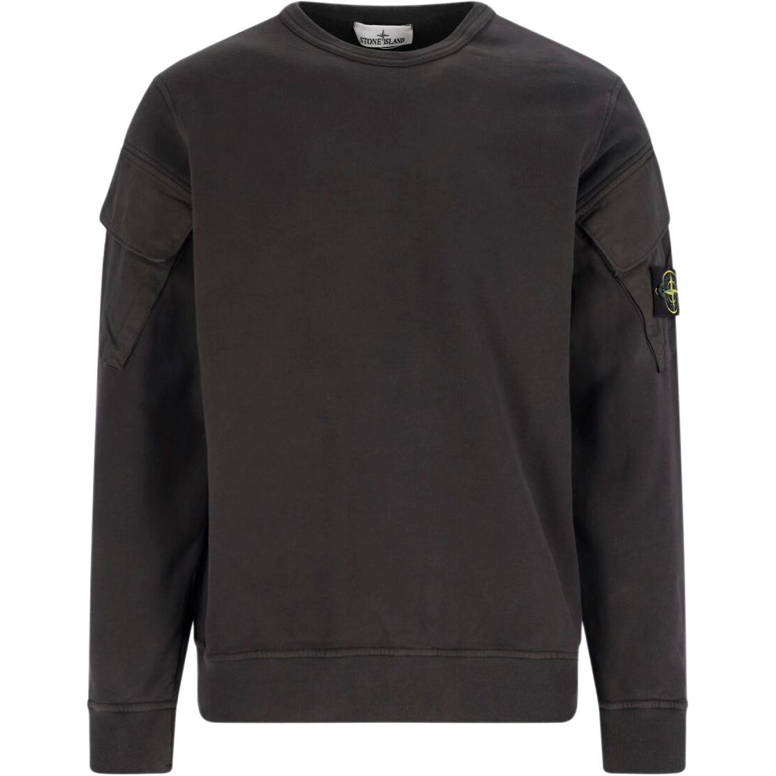 

STONE ISLAND Однотонный свитшот с длинным рукавом и круглым вырезом для мужчин K2S1561000-08S0A20-V0062 L
