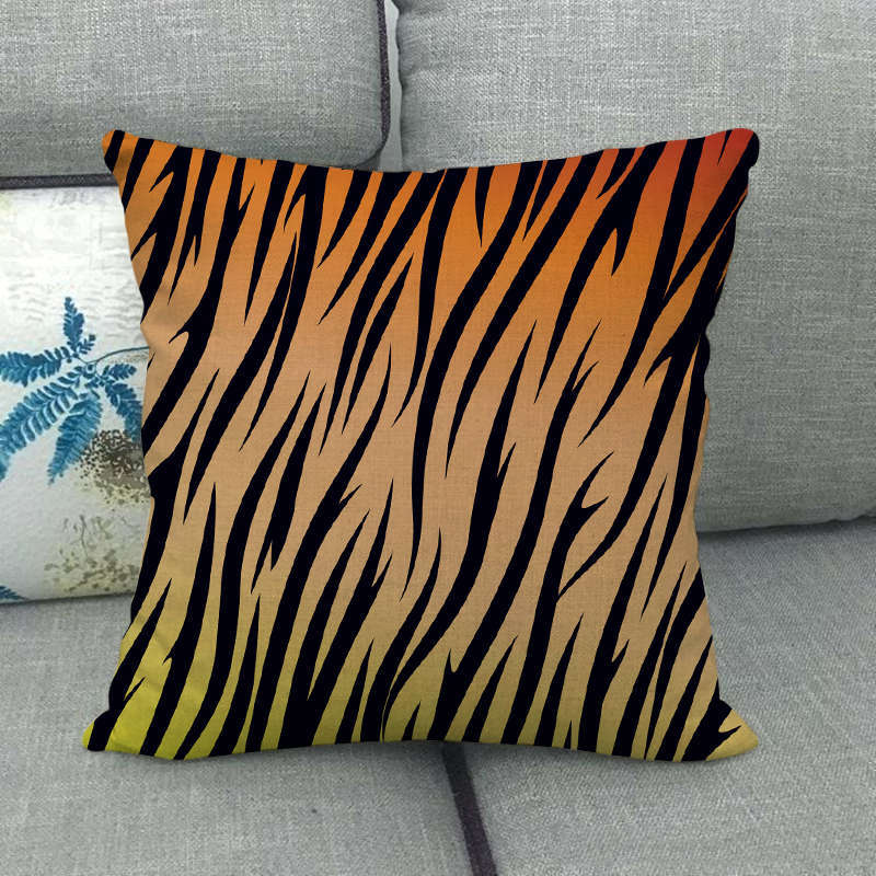 Black And White Leopard Print Spots Digital Printing Short Plush Pillow Covers For Car Sofa Office Cushion Cover Home Goods