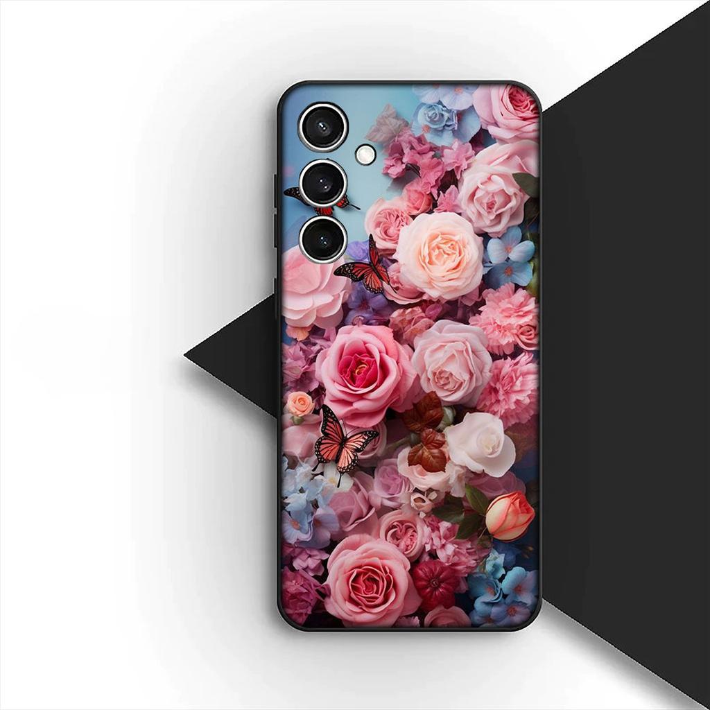 Cover for Xiaomi Poco C75 C65 C85 X7 X6 M8 F7 F8 Ultra F6 Pro Casing Phone Case Red Rose Flower Elegant Bloom Pink Peony