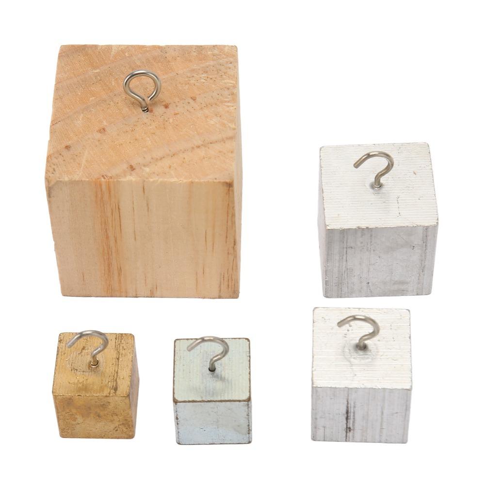

5pcs Copper Iron Aluminum Solid Wood Density Cubes Set with Storage Box Wide Application Density Cubes Standard Size