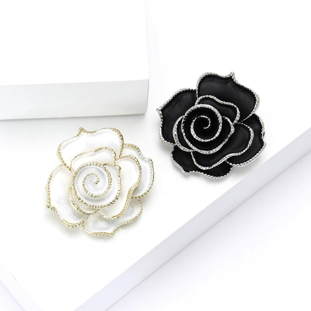 Elegant Enamel Camellia Brooches for Women Unisex Pearl Plant Pins Event Party Backpack Luxury Gift Decoration Clothes Accessory