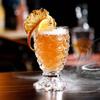 Lead-Free Embossed Mermaid Glass Cup with Fish Scale and Pineapple Design for Beer, Juice, or Water