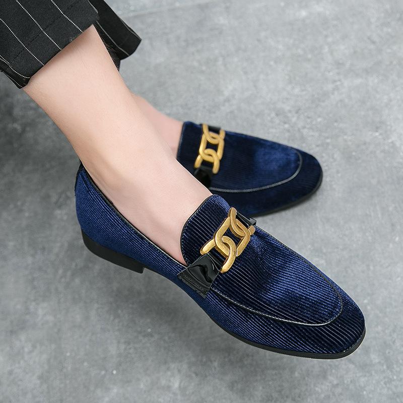 Hairstylist Small Leather Shoes British Size Casual Shoes Summer Breathable Lazy Beanie Shoes