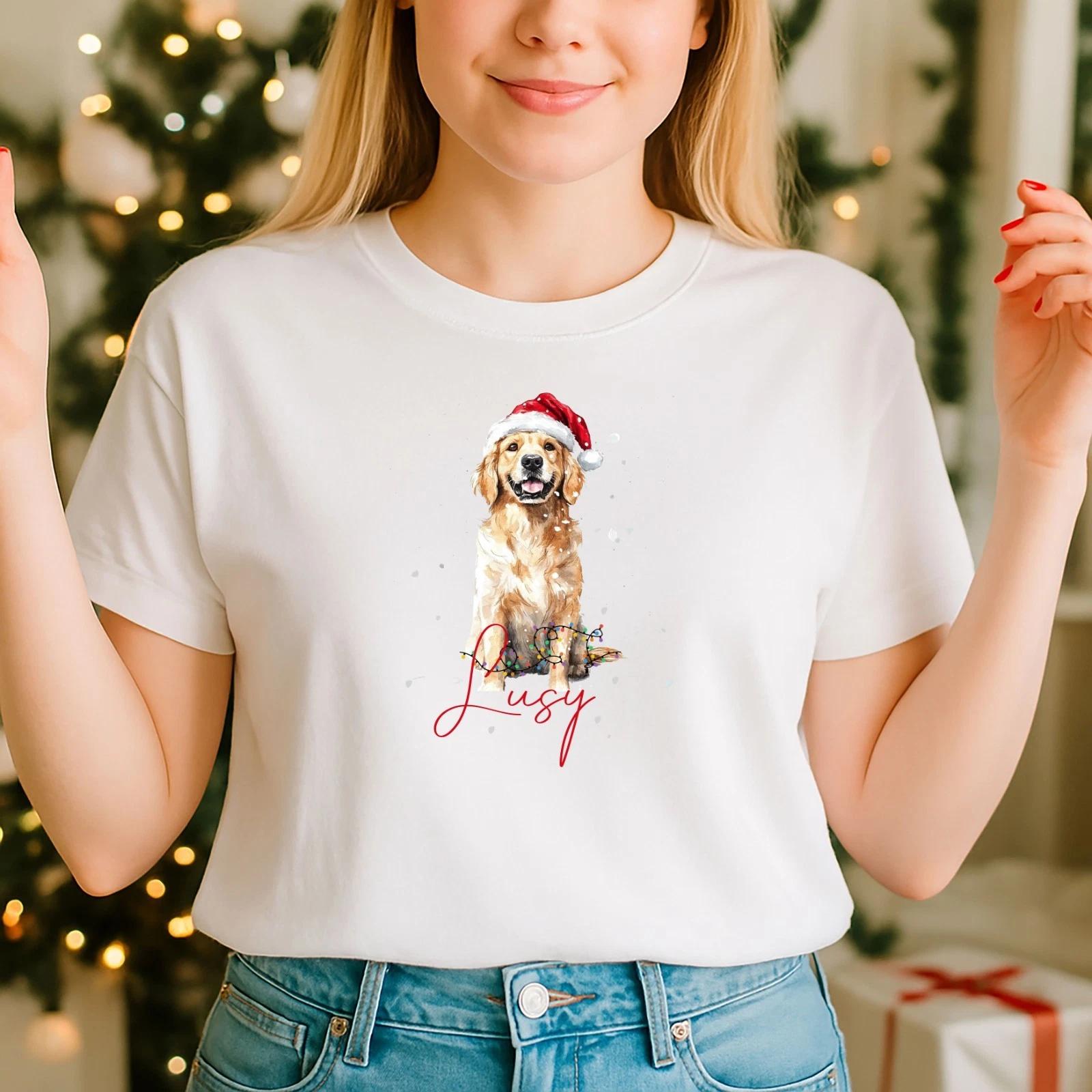 2025 Christmas unisex ,Night before Christmas Family, Christmas Retriever(CH) 3XL