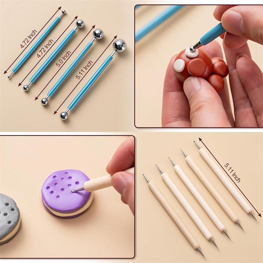 2025+ Clay Tools Kit, 27 PCS Pottery Tools, Practical Polymer Clay Sculpting Tools Kit, Air Dry Clay Tools Set for Kids