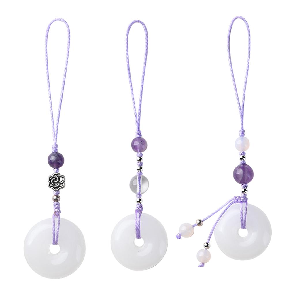 Elegant White Jade Mobile Phone Chain Anti-lost Lanyard Stylish Bag Hangings Pendant Decoration Durable U Disk Charm