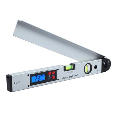 0~225° LCD Digital Protractor Spirit Level Angle Finder Gauge Meter Backlight with Portable Bag Hand Measuring Tool 255/400mm